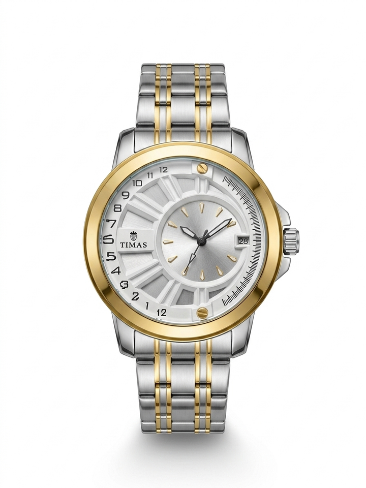 TIMAS Men’s Luxury Architectural Watch - 3D Skeletal Dial with Date Di ...